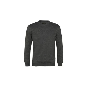 Image of Island Green Supersoft V Neck Knit Sweater - Charcoal - L Size: Large