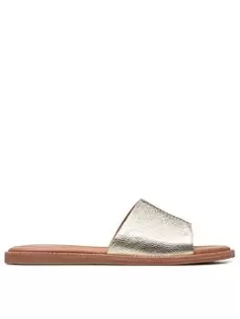 Image of Clarks Karsea Mule Sandals - Champagne, Champagne, Size 7, Women