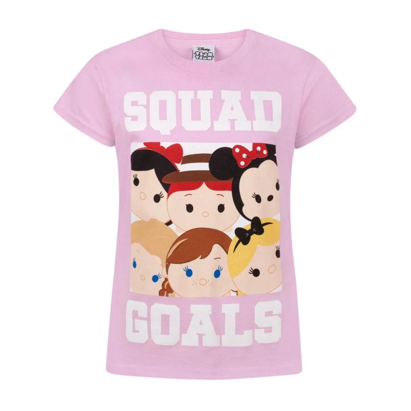 Image of (12-13 Years) Disney Short Sleeved T-Shirt (Girls Pink)