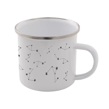 Image of Star Sign Enamel Mug - White
