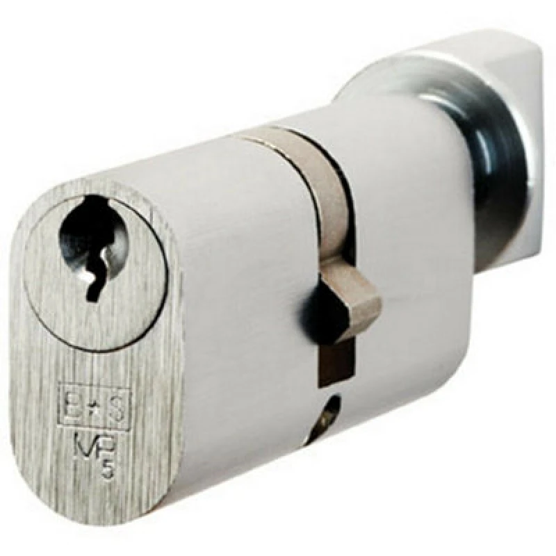 Image of Loops 70mm Double OVAL Cylinder & Thumbturn Lock Keyed to Differ 5 Pin Satin Chrome Multi unisex