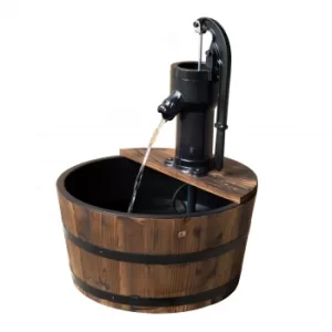 Image of Outsunny Water Pump Fountain, φ44 x 59H cm-Wood