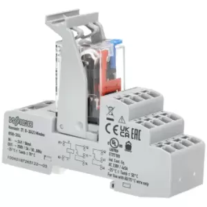 Image of WAGO 858-304 24VDC 5A 4PDT-CO DIN Rail Mountable Relay Module