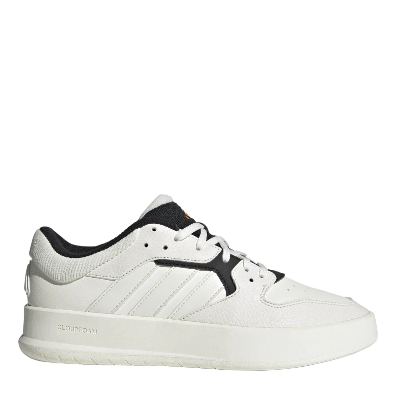 Image of adidas Court 24 Shoes Mens White/Orange male 6 (39.3)