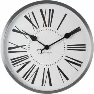 Image of Baillie Chrome Wall Clock - Premier Housewares