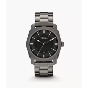Image of Fossil Mens Machine Smoke Stainless Steel Watch - Gray