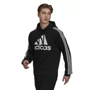 Image of Large Logo Print Hoodie in Cotton Mix