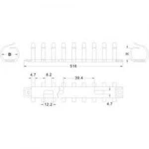 Image of KSS 545028 FDR20 Flexible Cable Bunch Holder Grey 5 12 cables