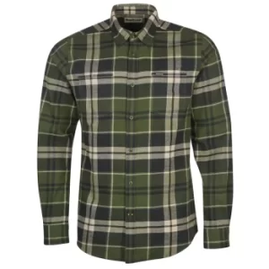 Image of Barbour Mens Bidston Shirt Rifle Green Large
