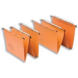 Image of Elba Foolscap Ultimate AZ0 Suspension File Manilla Vertical Base 100 Sheets Orange 1 x Pack of 25 Files