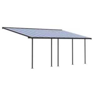 Image of Palram - Canopia Sierra Patio Cover 3m x 7.3m - Grey Clear