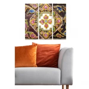 Image of MDF1552613 Multicolor Decorative MDF Painting (3 Pieces)
