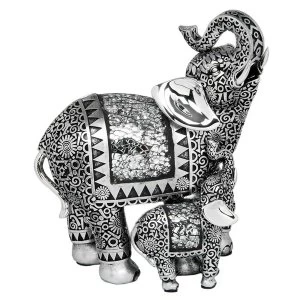 Image of Silver Elephant & Baby Ornament