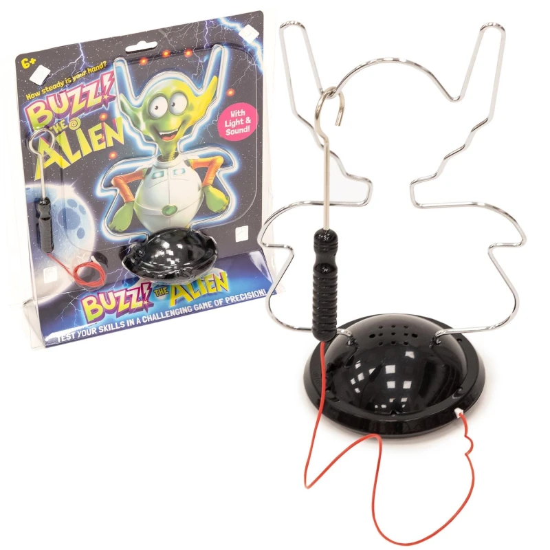Image of KandyToys Buzz The Alien Wire Game Metallic Silver