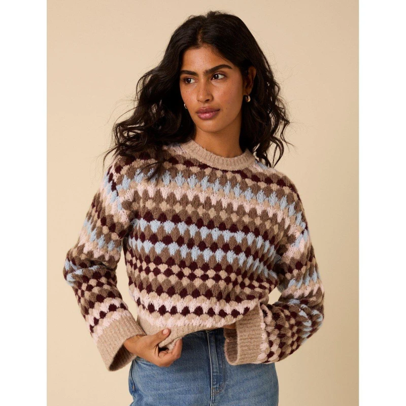 Image of Nobodys Child Texture Stripe Jumper Multi female 10 (S)