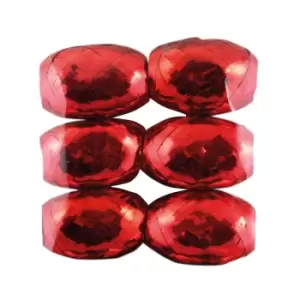 Image of North Pole Christmas Ribbon Cops (Pack Of 6) (One Size) (Red)