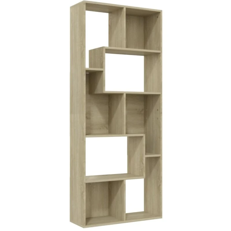 Image of VIDAXL Book Cabinet Sonoma Oak 67x24x161cm Engineered Wood vidaXL 801880