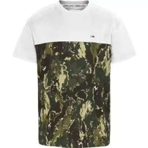 Image of Tommy Jeans Colour Block T Shirt - White