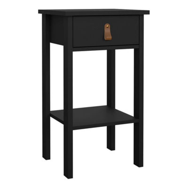 Image of Furniture To Go Barcelona Bedside Table with 1 Drawer Black