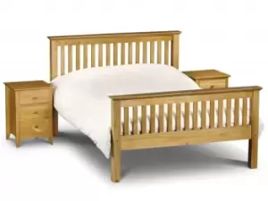 Image of Julian Bowen Barcelona 4ft6 Double Pine Wooden Bed Frame High Footend