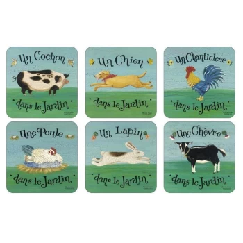 Image of Pimpernel Set of 6 Coasters - Dans Le Jardin