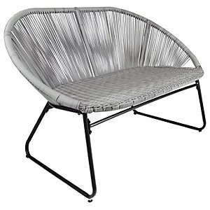 Image of Charles Bentley Bali 2 Seater Grey Garden Bench