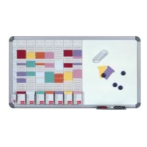 Image of Nobo T-Card Planning Kit, 8 columns, 24 slots