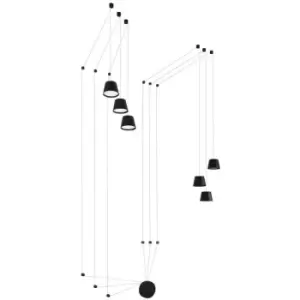 Image of Merano Buffalo Pendant Ceiling Light Sandy Black Aluminium Adjustable Switched LED 36W 2280Lm 3000K