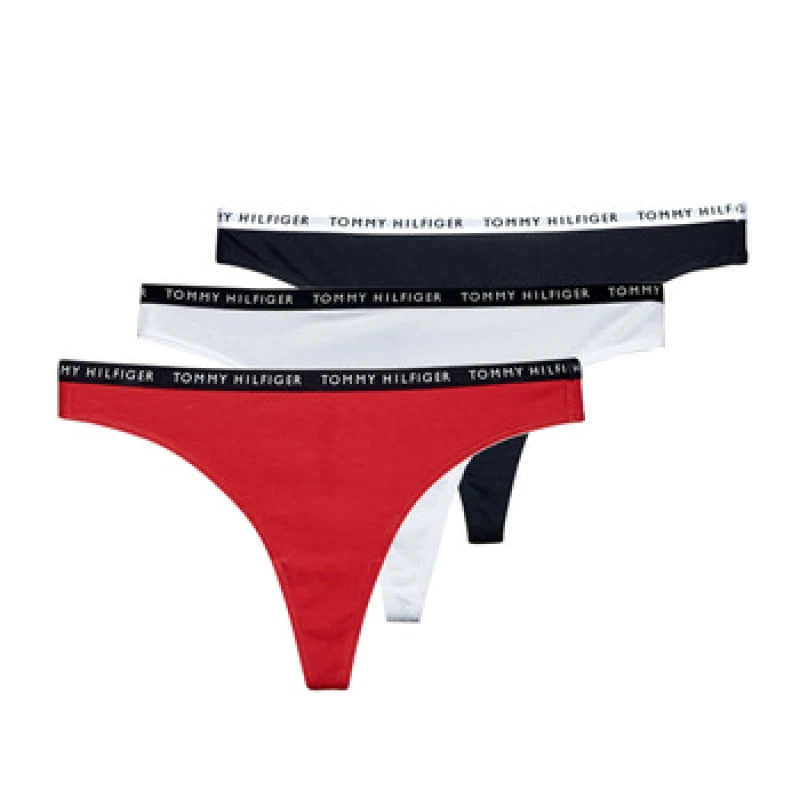 Image of Tommy Hilfiger Tommy Bodywear 3 Pack Thong Briefs Womens - Multi Multi 12