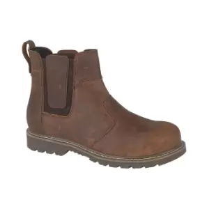 Image of Amblers Abingdon Casual Leather Dealer Boot / Mens Boots (7 UK) (Brown Crazy Horse)