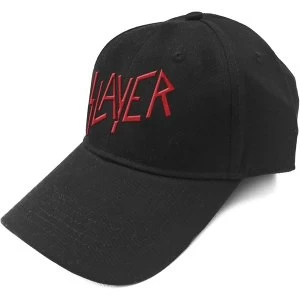 Image of Slayer - Red Logo Mens Baseball Cap - Black