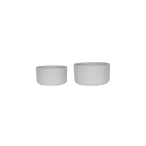Image of Ivyline Catania Terrazzo Set of 2 Cylinder Bowls - White