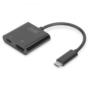 Image of Digitus DA-70856 interface hub USB 3.2 Gen 1 (3.1 Gen 1) Type-C Black