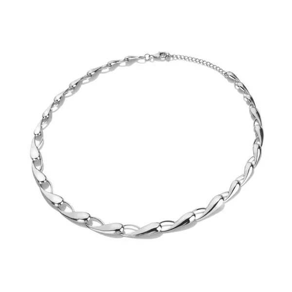 Image of Hot Diamonds Sterling Silver Tide Statement Necklace DN194