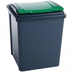 Image of Slingsby VFM Recycling Bin With Lid Green 50L GreyGreen 384288