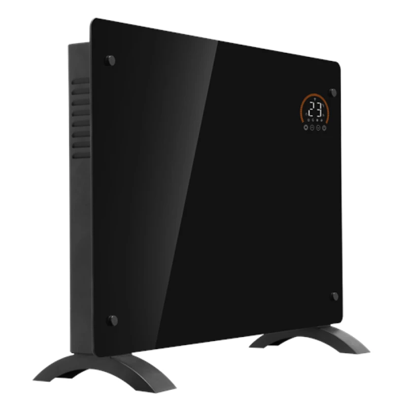 Image of Baridi Electric Glass Panel Heater, 1500W, Thermostat Controlled 24Hr 7 Day Timer, WiFi Enabled, Remote Control, Black