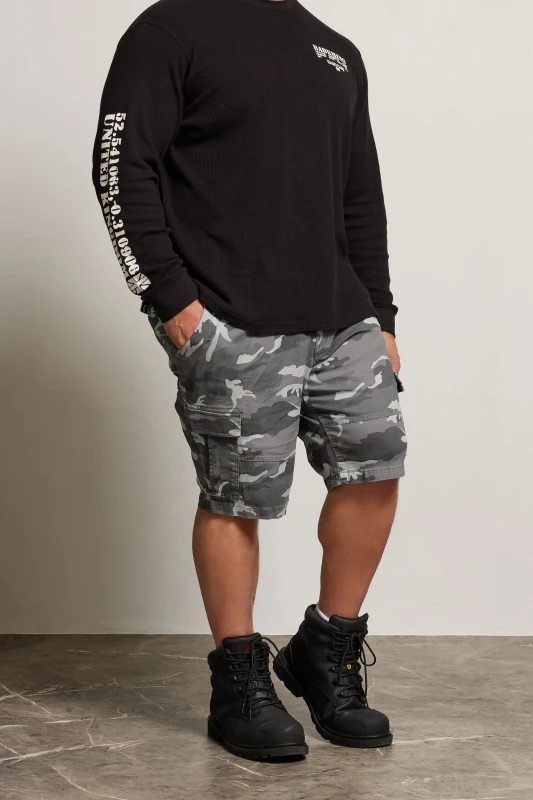 Image of BadRhino Camo Cargo Shorts Grey
