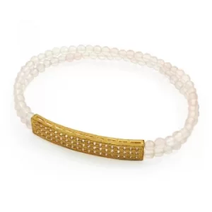 Image of Ladies Shimla PVD Gold plated Elastic Bracelet