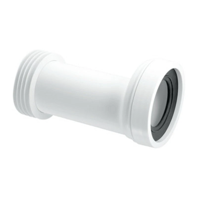 Image of McAlpine WC-CON5 20mm Offset Adjustable Length Rigid WC Connector White