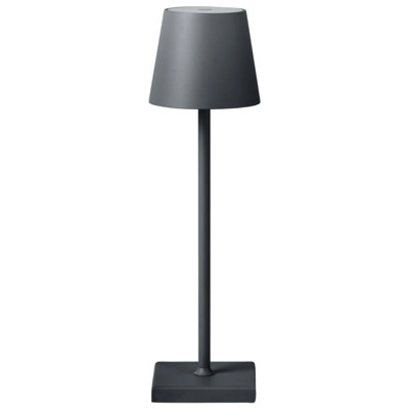 Image of Beliani Wireless LED Table Lamp Baceiro With Dimmer Metal Dark Grey
