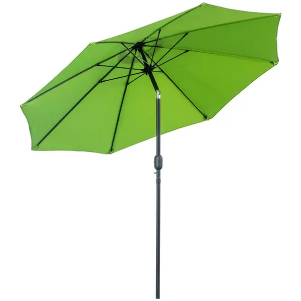 Image of Outsunny Patio Umbrella Outdoor Sunshade Canopy With Tilt And Crank - Green 84D-023YG