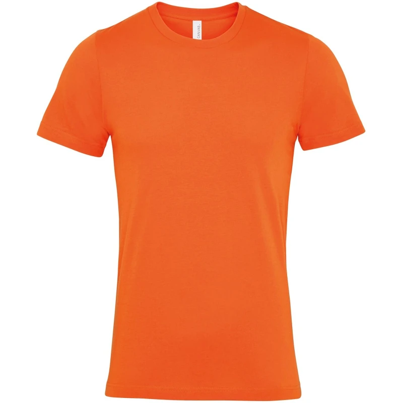 Image of Bella + Canvas Mens Jersey Crew Neck T-Shirt in Burnt Orange Size: XS Burnt Orange Male XS