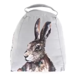 Image of Meg Hawkins Printed Hare Doorstop Grey