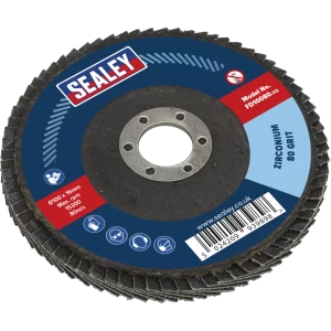 Image of Sealey Zirconium Abrasive Flap Disc 100mm 80g