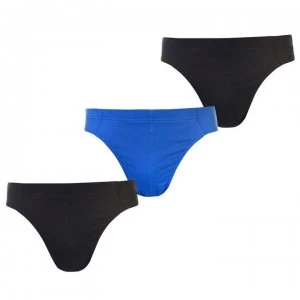 Image of Slazenger 3 Pack Briefs Mens - Black/Blu