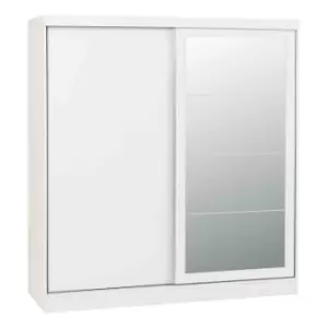 Image of Seconique Nevada 2 Door Slider Wardrobe - White Gloss