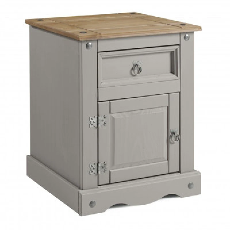 Image of MERCERS FURNITURE Corona Grey Wax Pot Cupboard 5060765290264