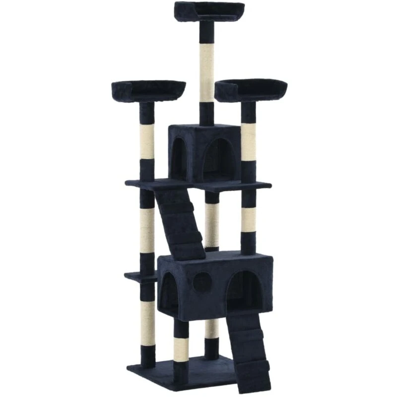 Image of VIDAXL Cat Tree with Sisal Scratching Posts 170cm Blue vidaXL 8718475600169
