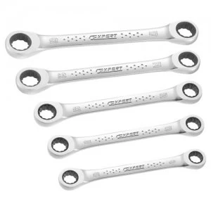 Image of Expert by Facom 5 Piece Ratchet Ring Spanner Set
