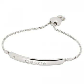 Image of Personalised Chain ID Bracelet - D For Diamond
